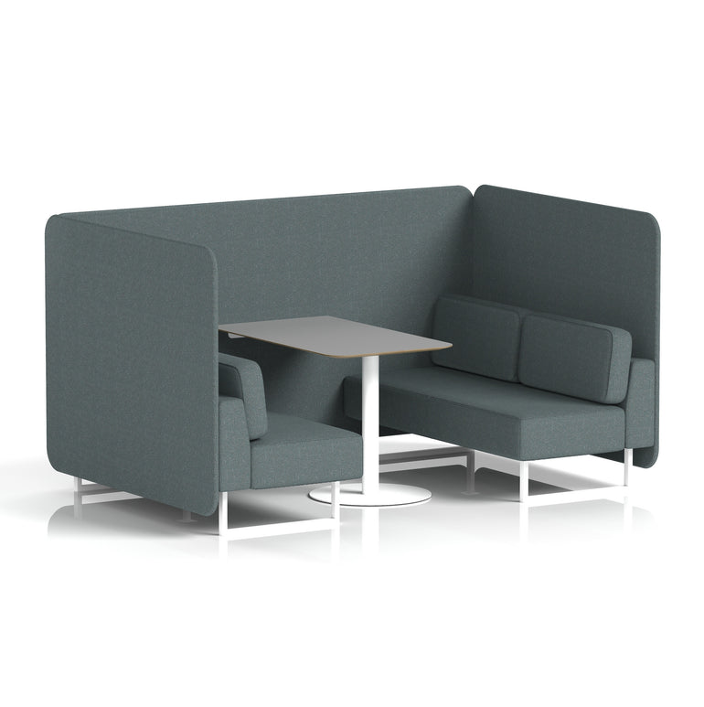 Brixworth Bench Booth With Grey Table In Single Tone