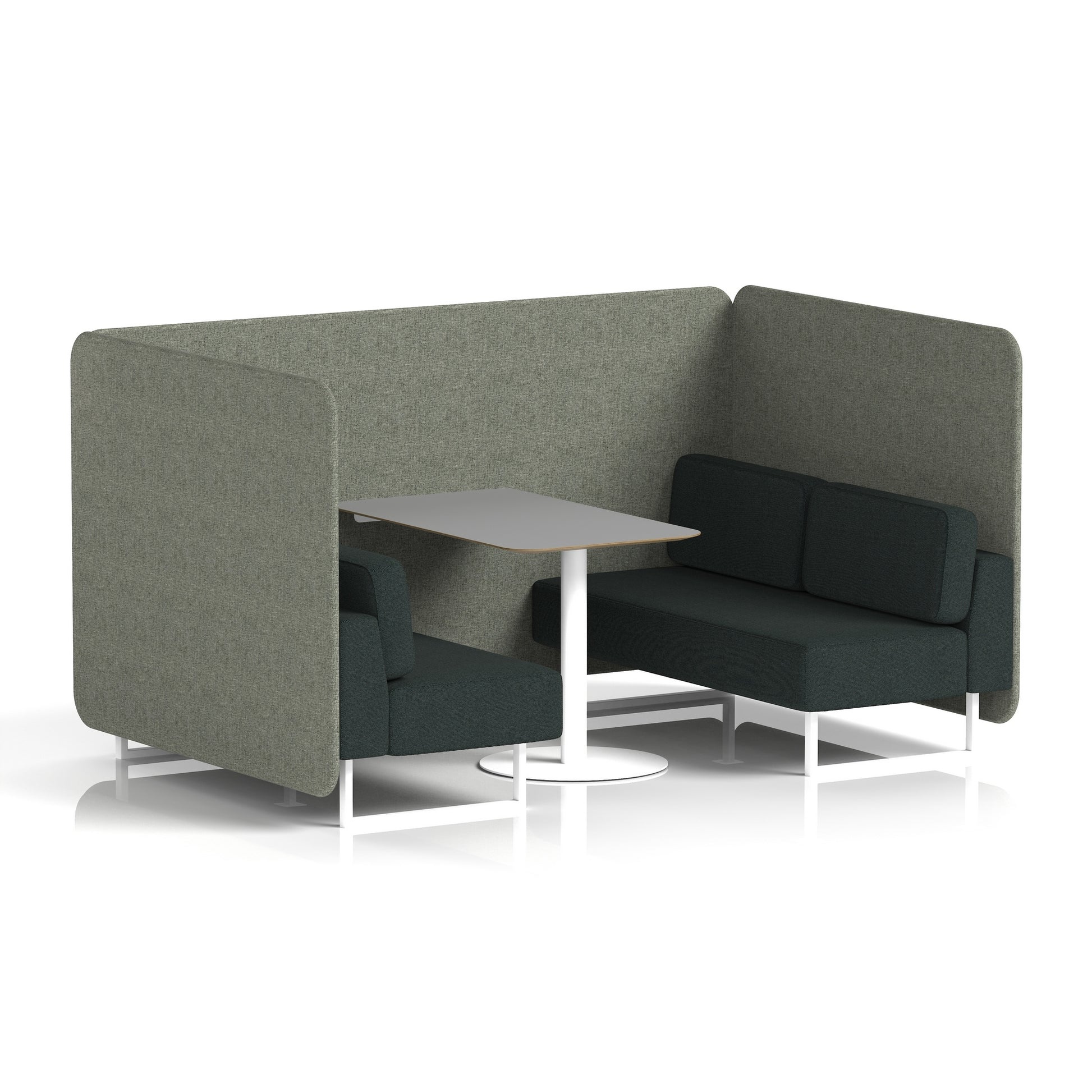 Brixworth Bench Booth With Grey Table In Two Tone