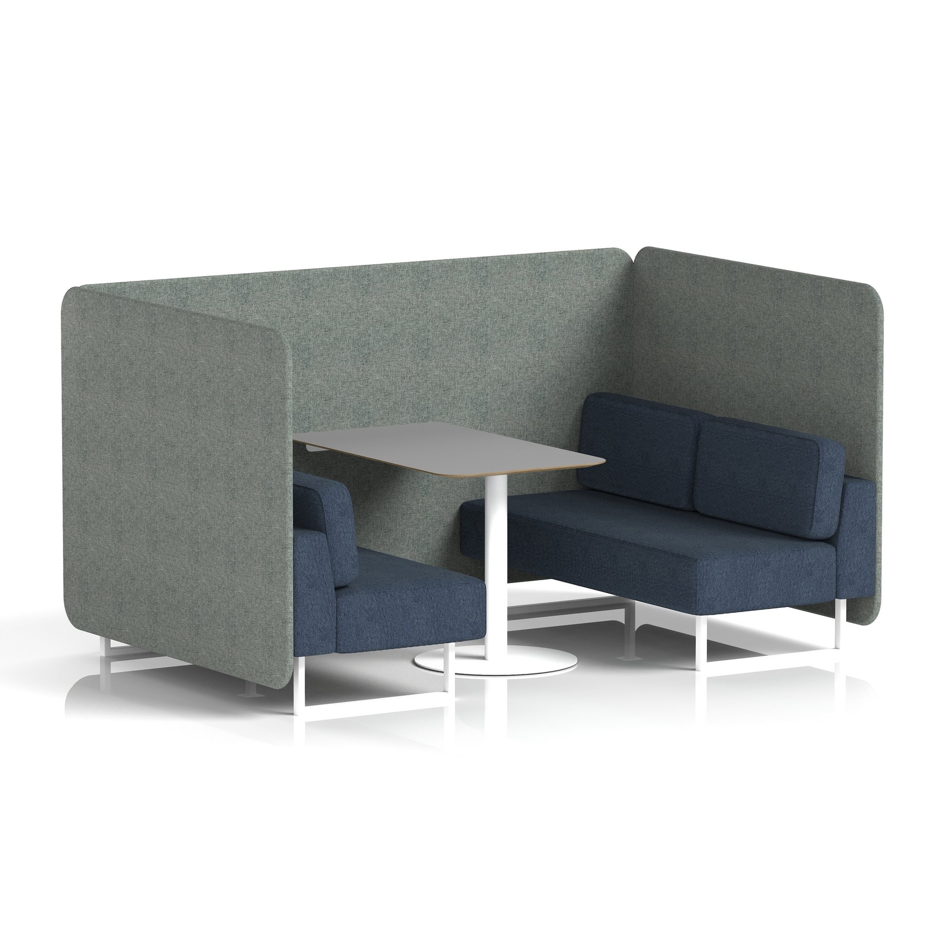 Brixworth Bench Booth With Grey Table In Two Tone