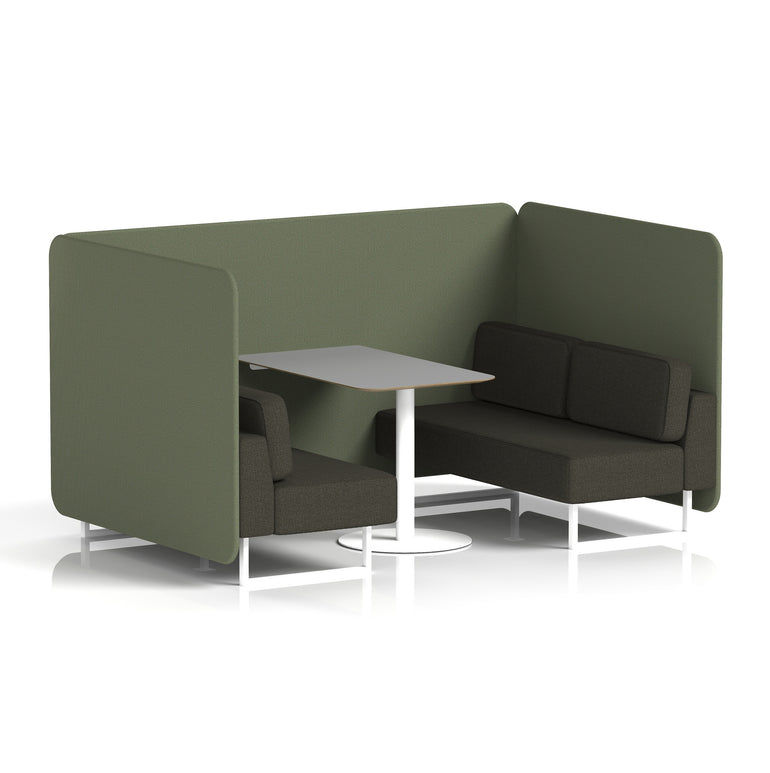 Brixworth Bench Booth With Grey Table In Two Tone