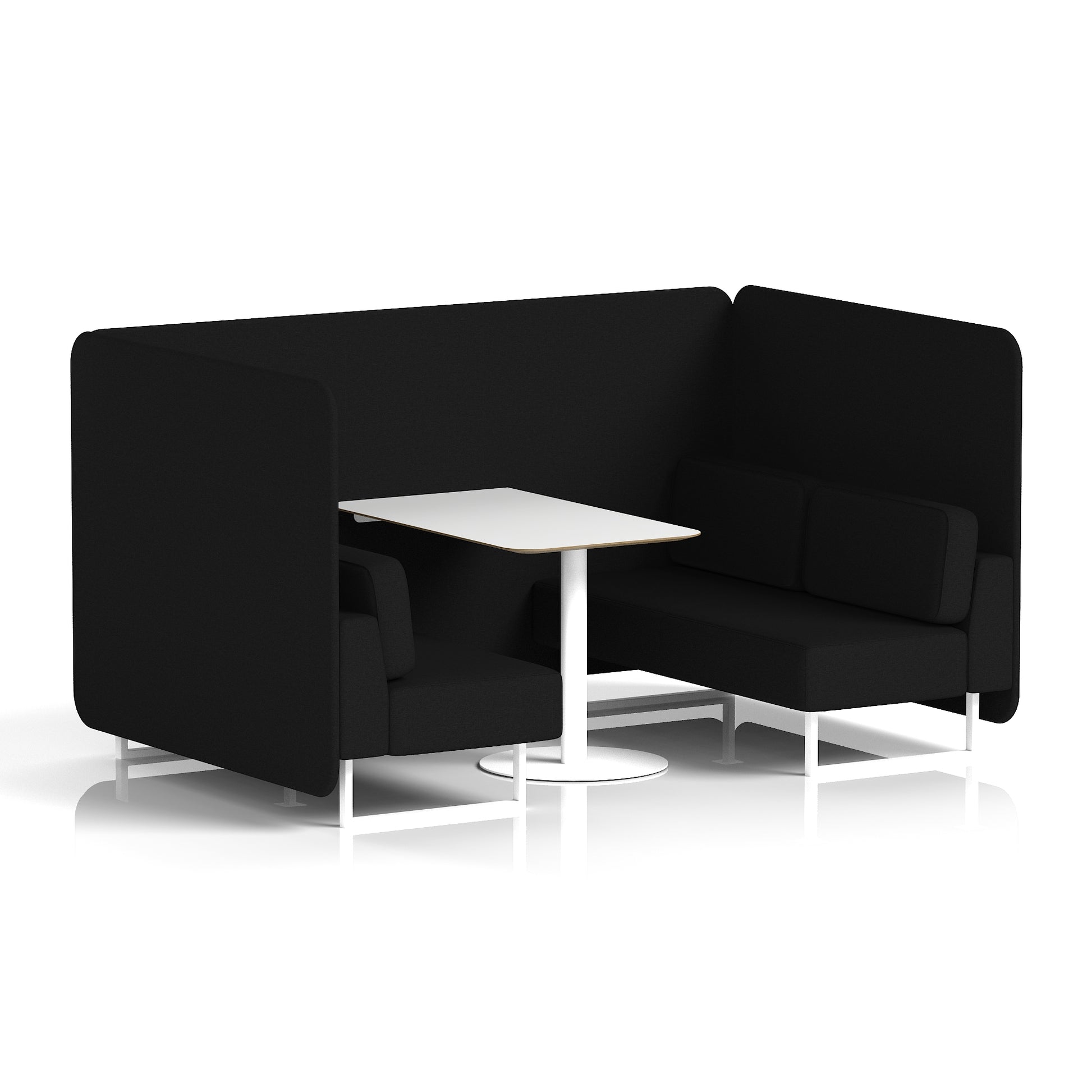 Brixworth Bench Booth With White Table In Single Tone