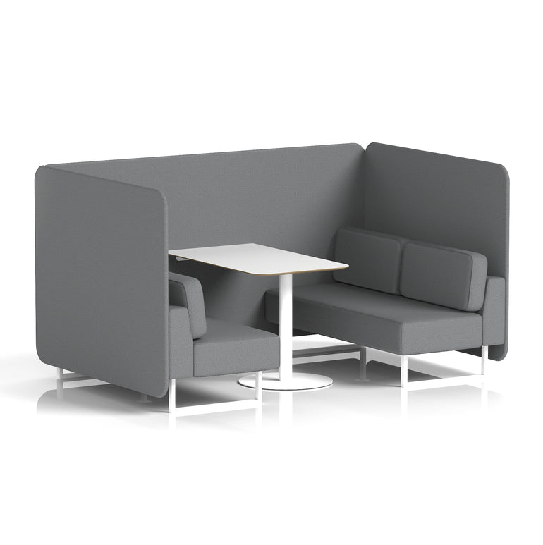 Brixworth Bench Booth With White Table In Single Tone