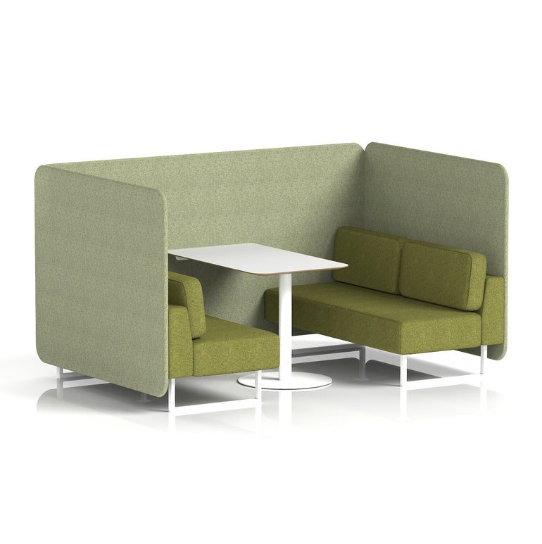 Brixworth Bench Booth With White Table In Two Tone