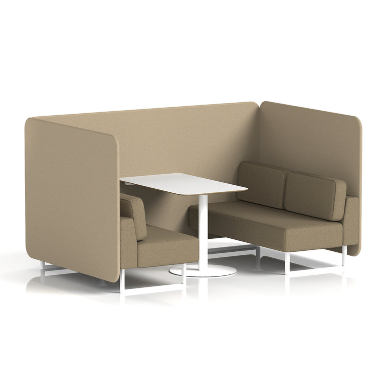 Brixworth Bench Booth With White Table In Two Tone