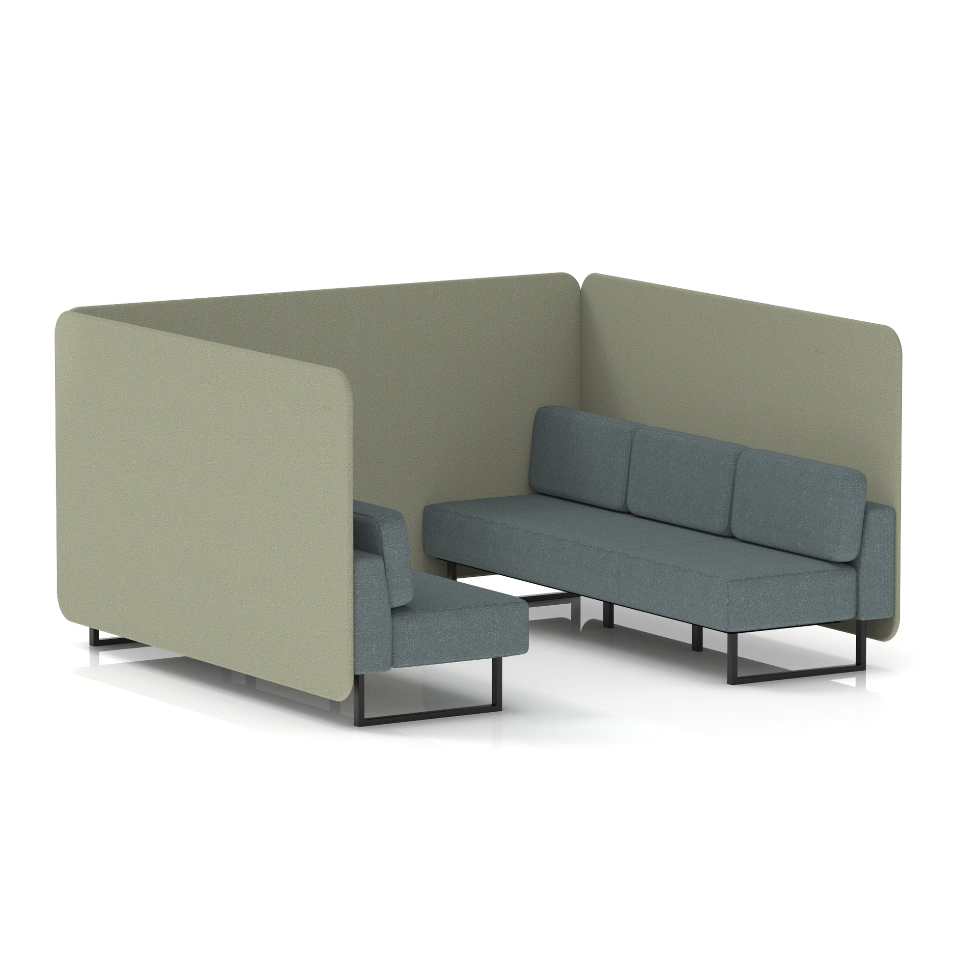 Brixworth Bench Booth in Two Tone