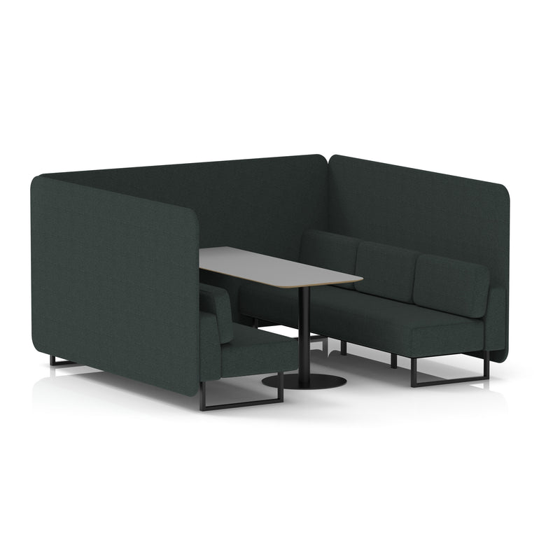 Brixworth Bench Booth With Grey Table In Single Tone