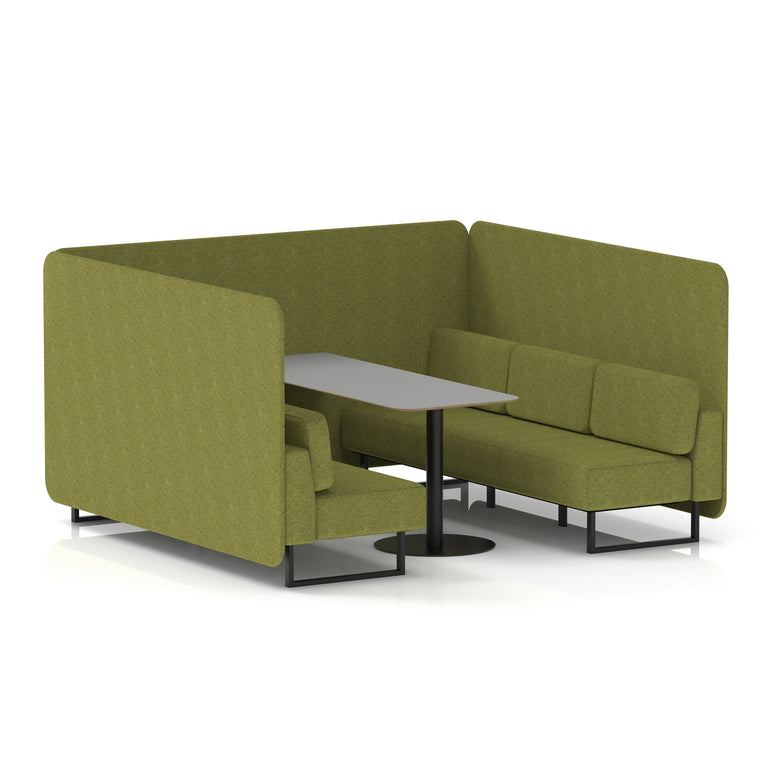 Brixworth Bench Booth With Grey Table In Single Tone