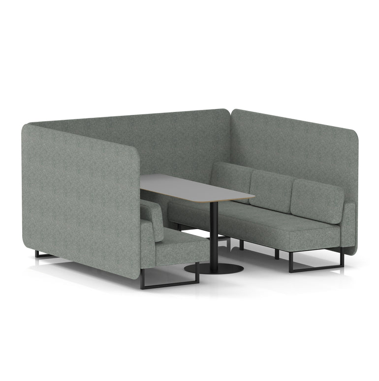 Brixworth Bench Booth With Grey Table In Single Tone