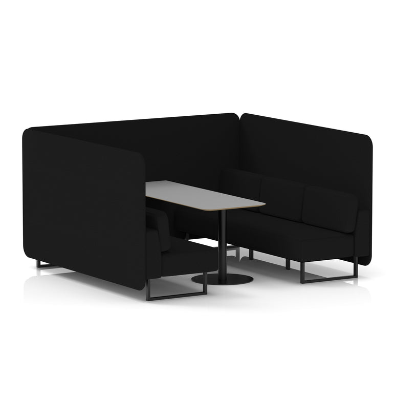 Brixworth Bench Booth With Grey Table In Single Tone