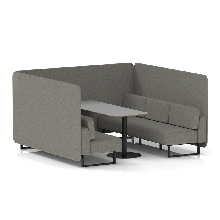 Brixworth Bench Booth With Grey Table In Single Tone