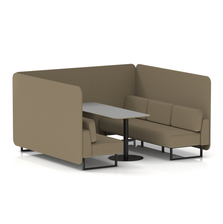 Brixworth Bench Booth With Grey Table In Single Tone