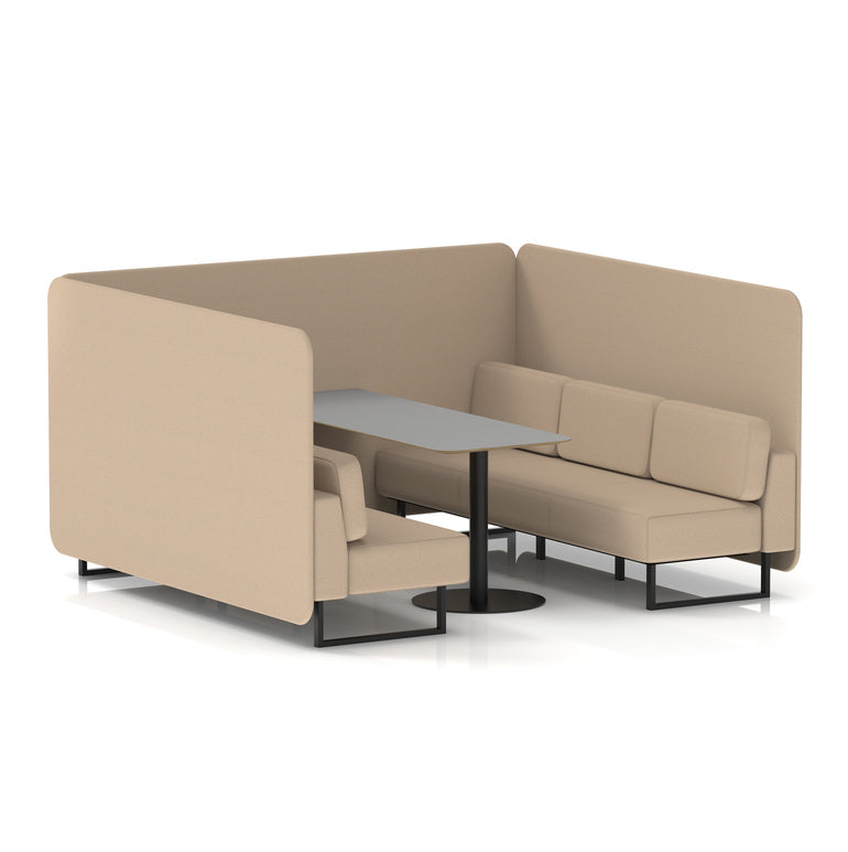 Brixworth Bench Booth With Grey Table In Single Tone