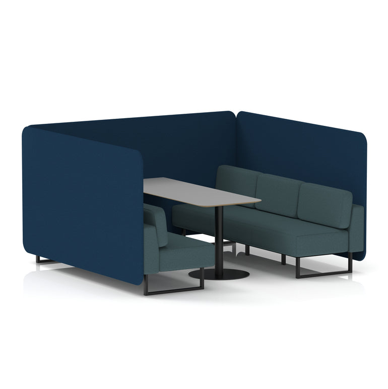 Brixworth Bench Booth With Grey Table In Two Tone