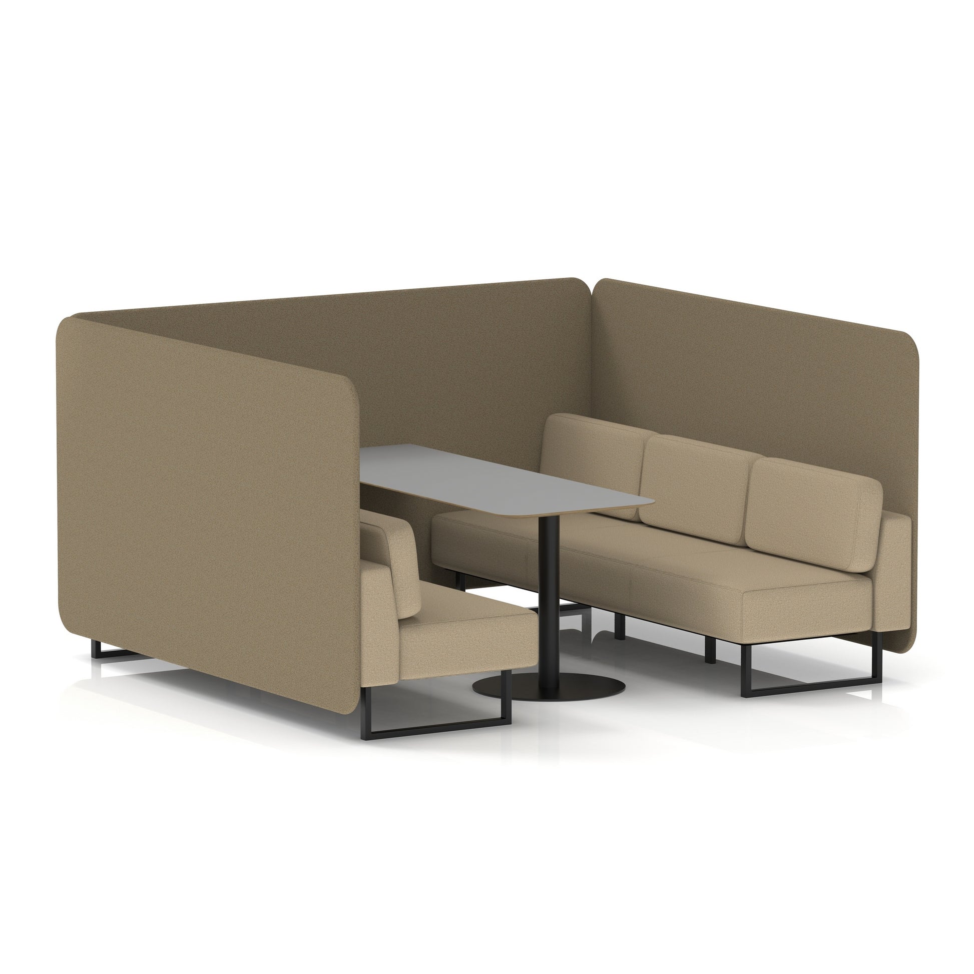 Brixworth Bench Booth With Grey Table In Two Tone