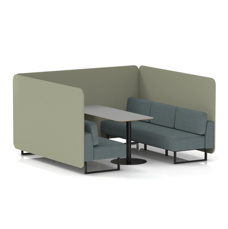 Brixworth Bench Booth With Grey Table In Two Tone