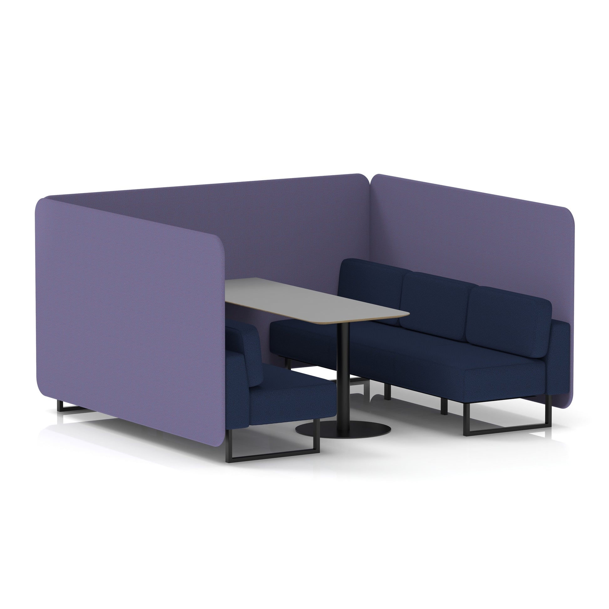 Brixworth Bench Booth With Grey Table In Two Tone