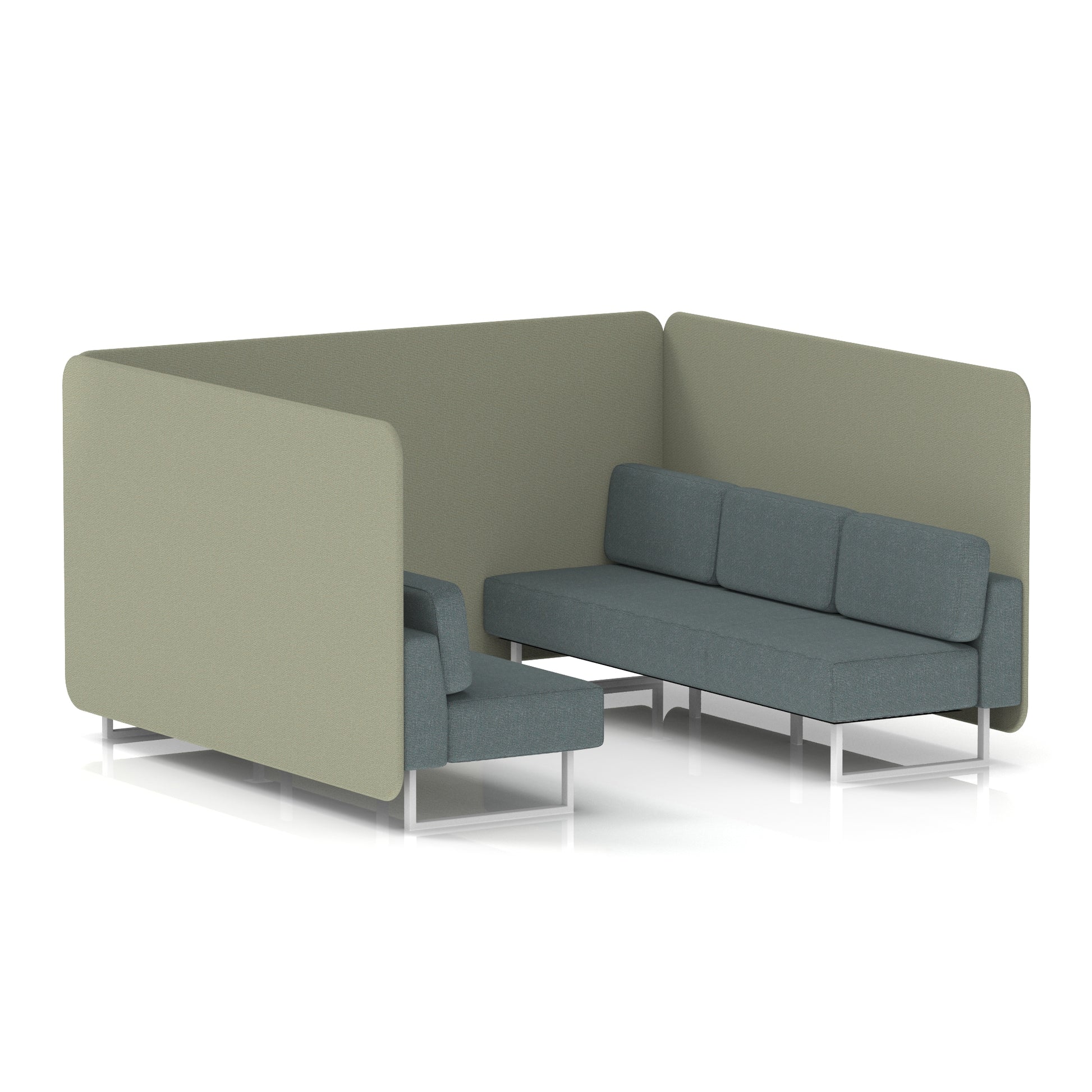 Brixworth Bench Booth in Two Tone