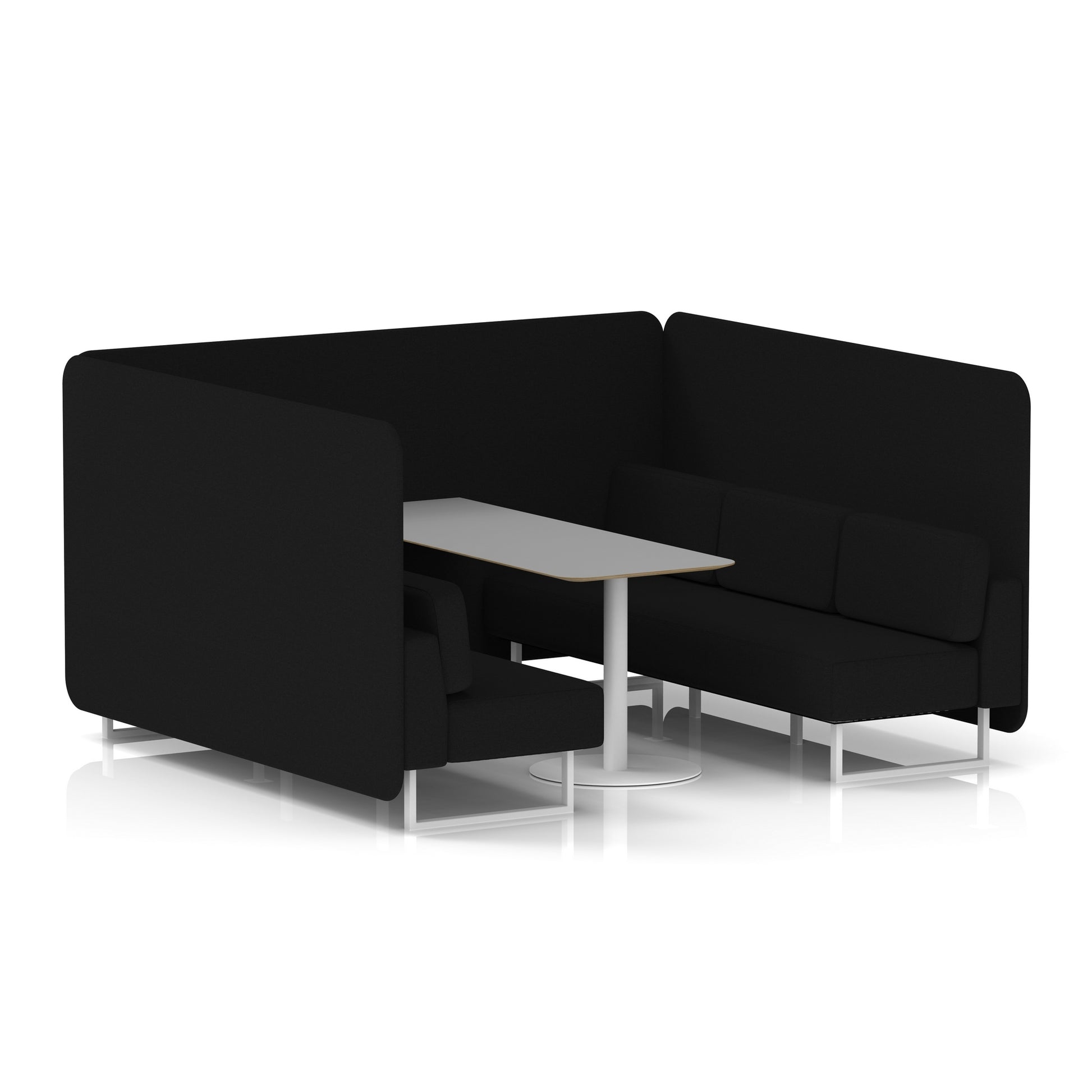 Brixworth Bench Booth With Grey Table In Single Tone