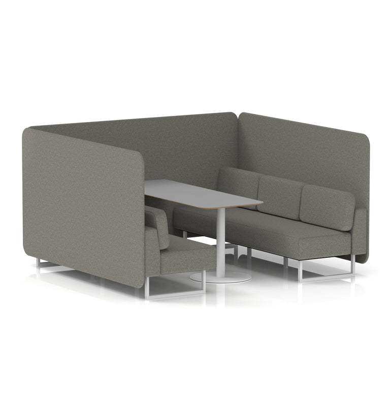 Brixworth Bench Booth With Grey Table In Single Tone