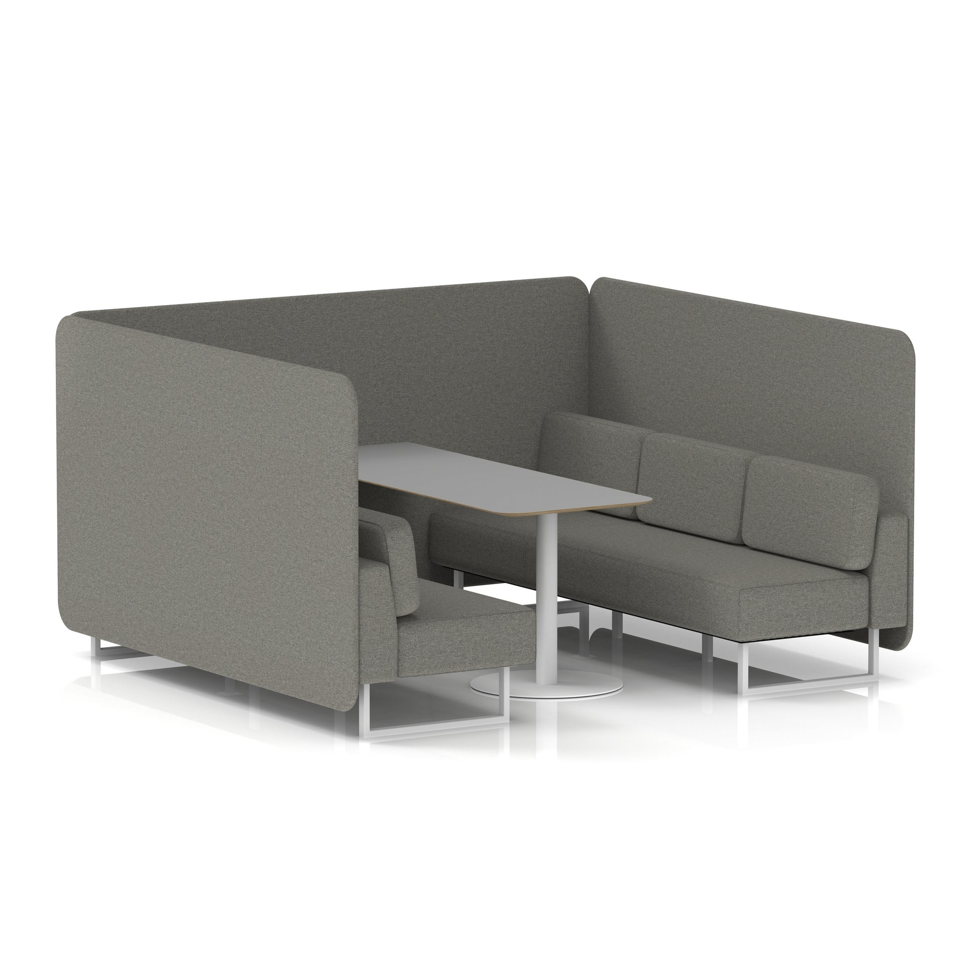 Brixworth Bench Booth With Grey Table In Single Tone