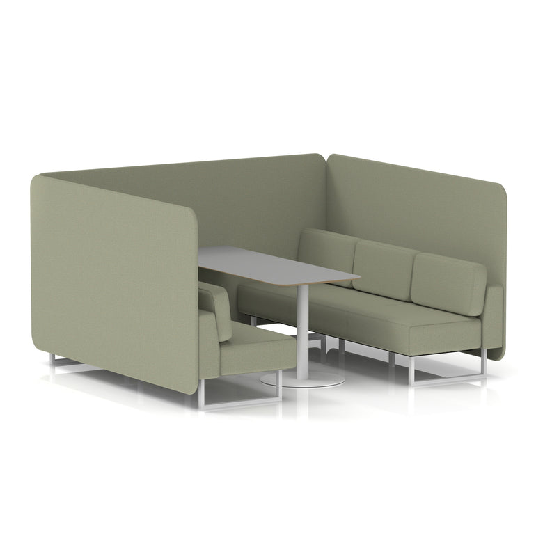 Brixworth Bench Booth With Grey Table In Single Tone