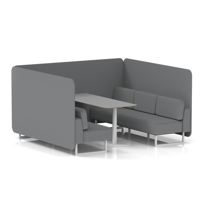 Brixworth Bench Booth With Grey Table In Single Tone