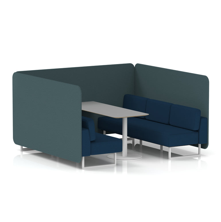 Brixworth Bench Booth With Grey Table In Two Tone