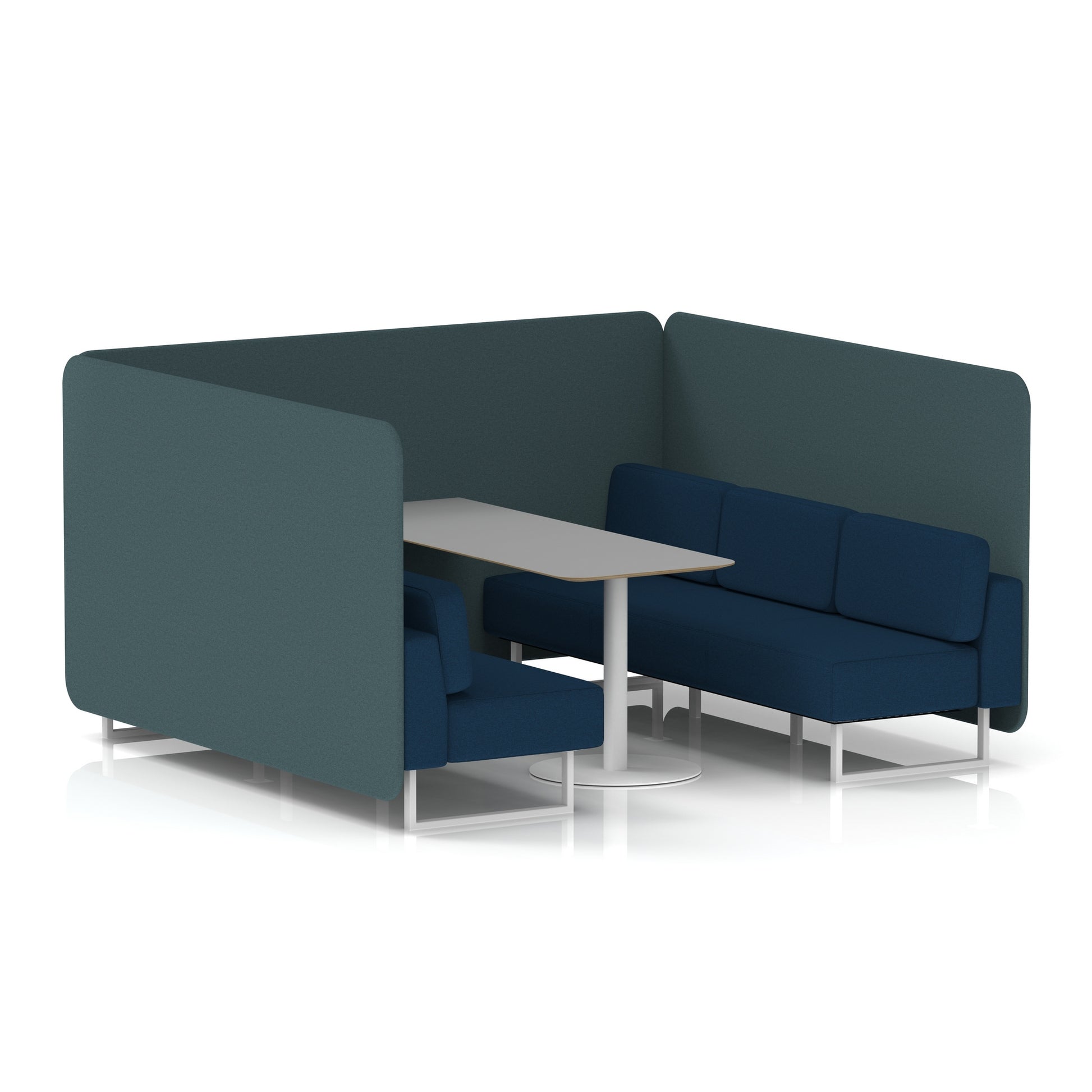 Brixworth Bench Booth With Grey Table In Two Tone