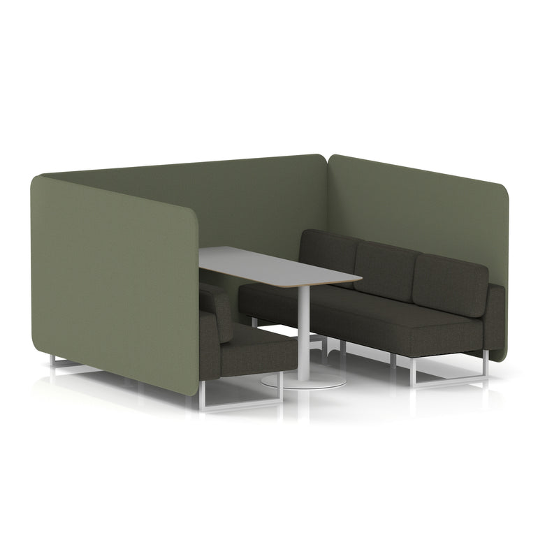 Brixworth Bench Booth With Grey Table In Two Tone