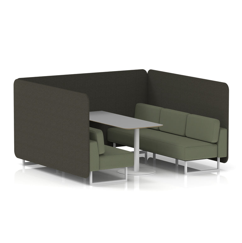 Brixworth Bench Booth With Grey Table In Two Tone