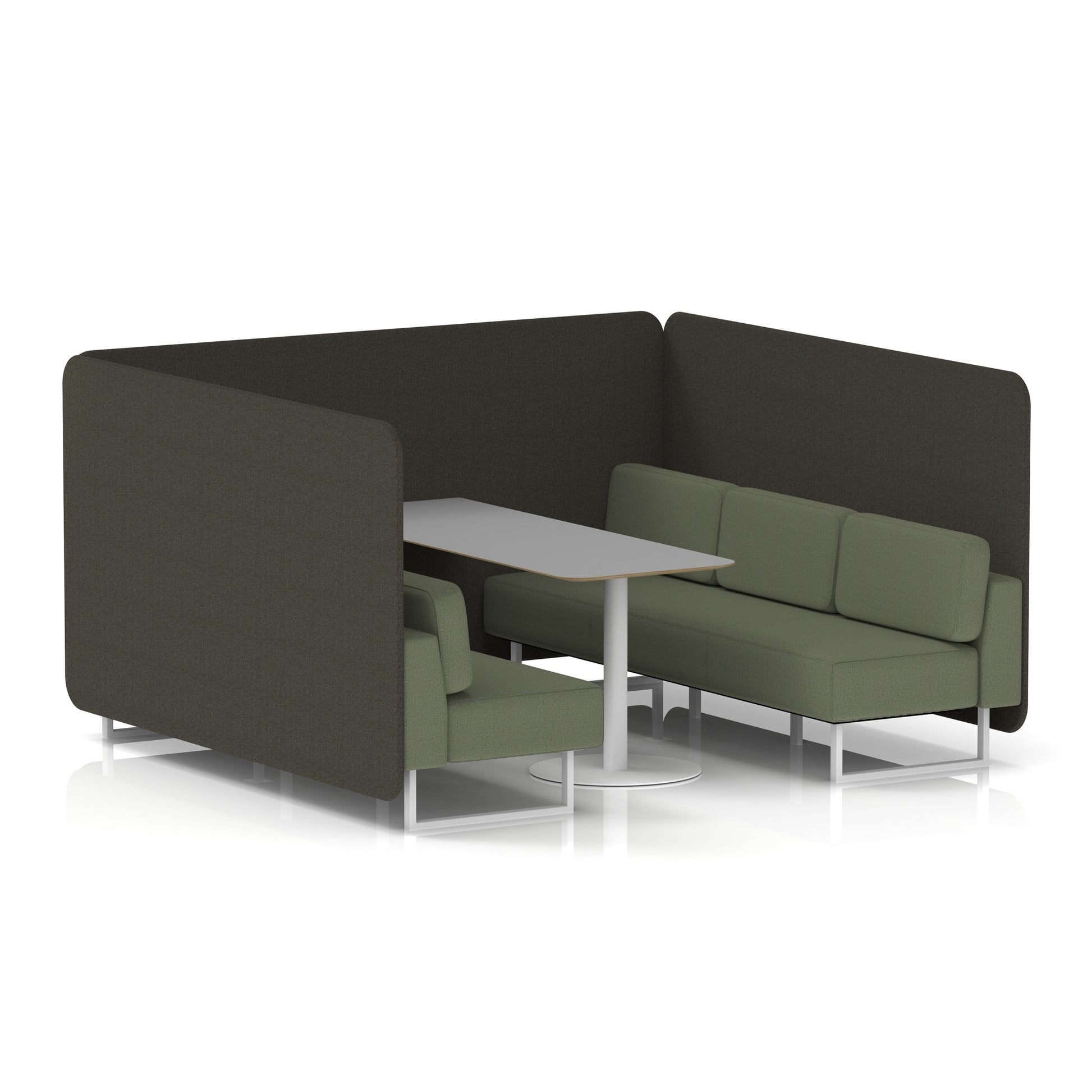 Brixworth Bench Booth With Grey Table In Two Tone