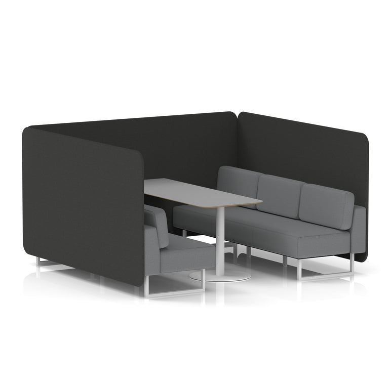 Brixworth Bench Booth With Grey Table In Two Tone