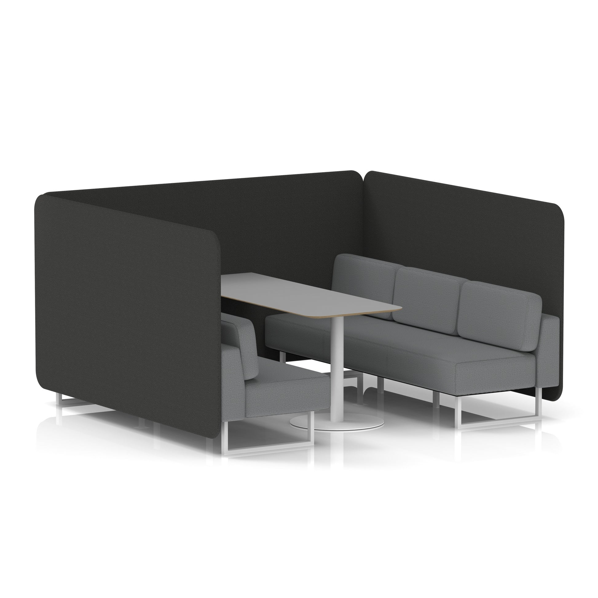 Brixworth Bench Booth With Grey Table In Two Tone