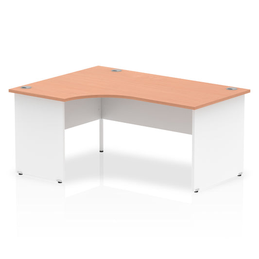 OE - Impulse 1600mm Left Crescent Desk Panel End Leg Two Tone