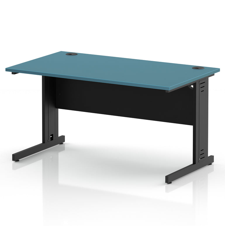 Impulse 1400mm Straight Desk Cable Managed Leg