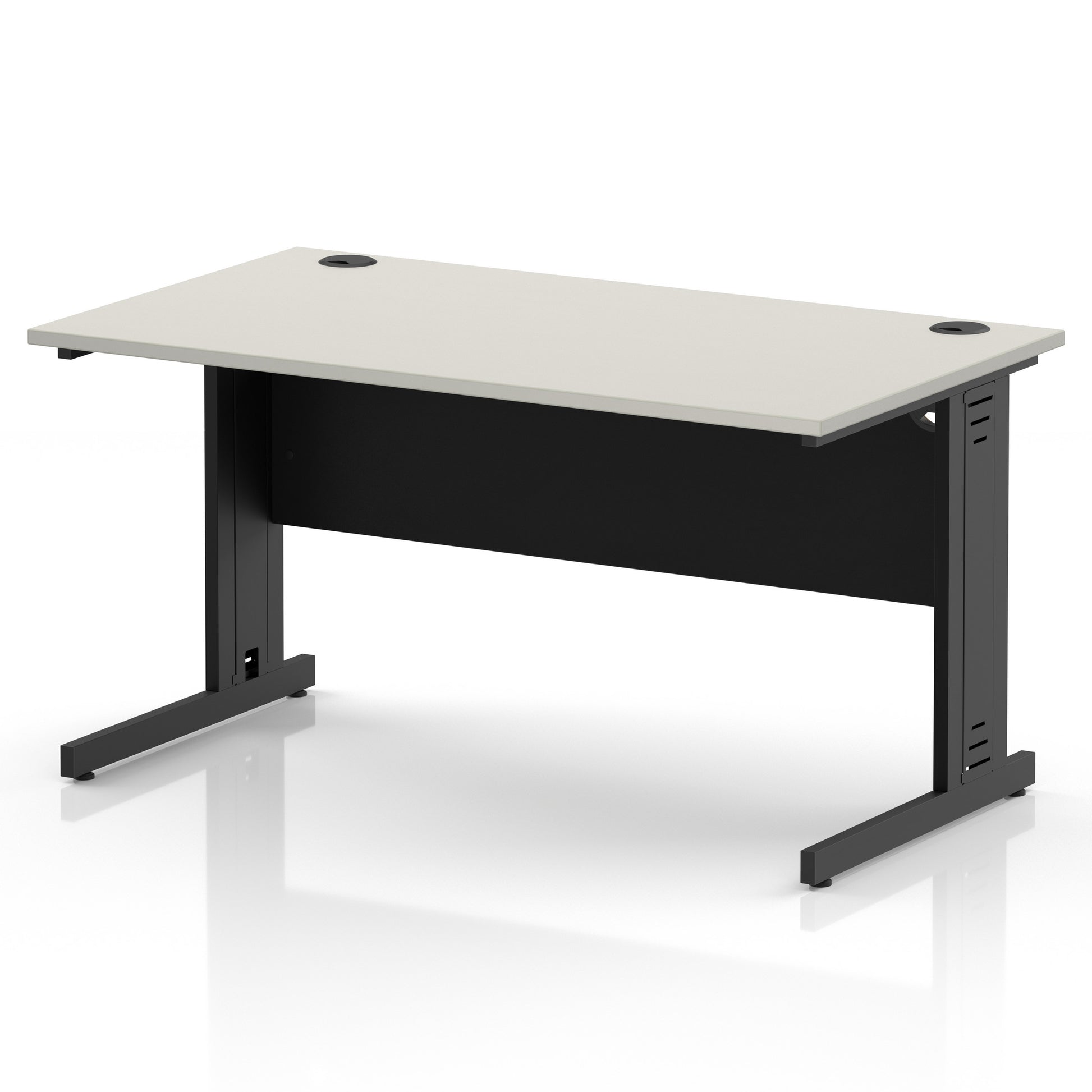Impulse 1400mm Straight Desk Cable Managed Leg