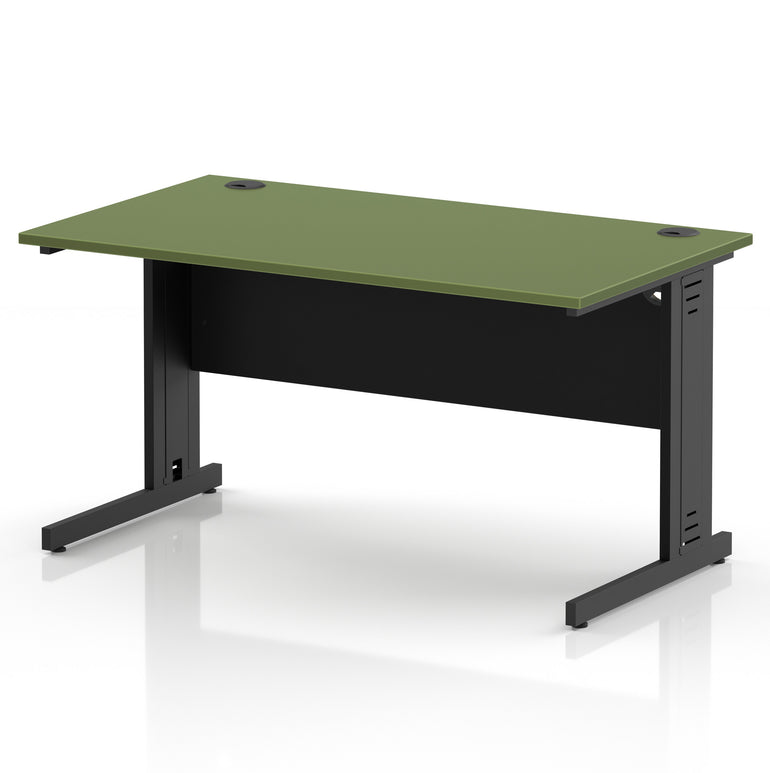 Impulse 1400mm Straight Desk Cable Managed Leg