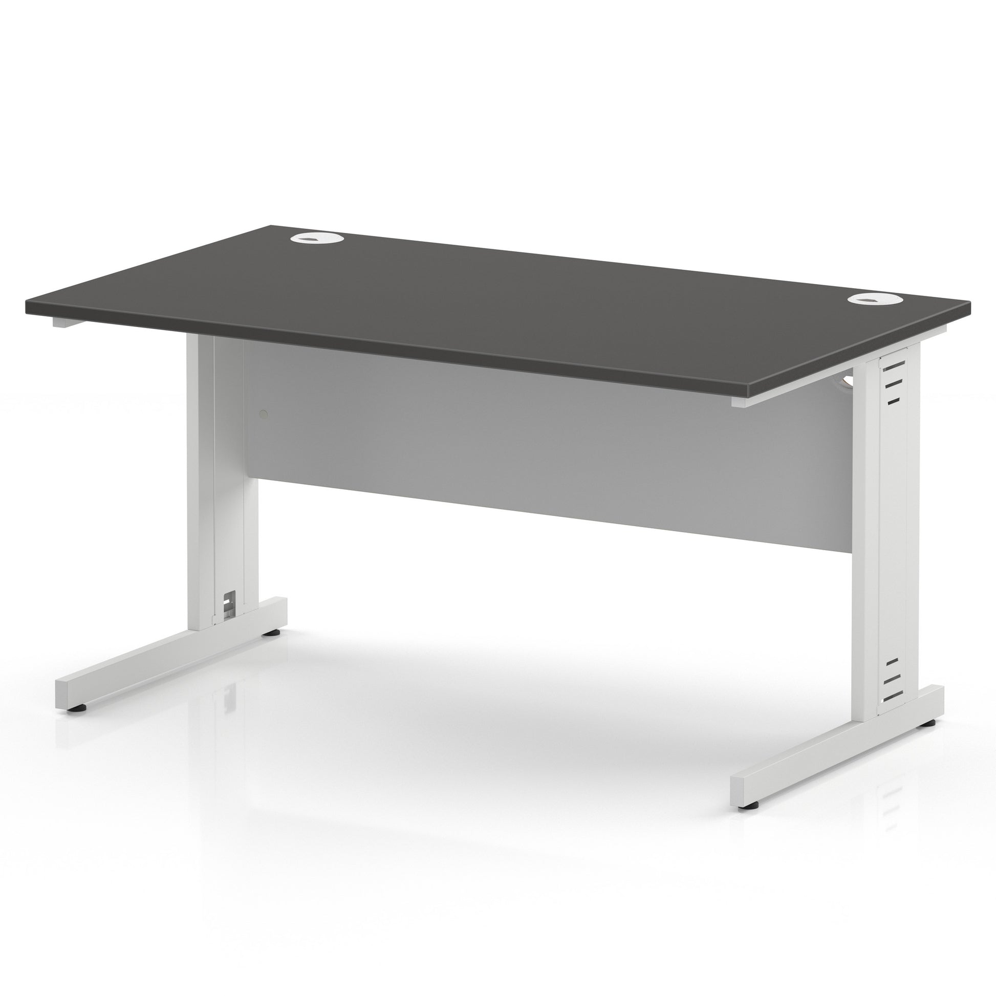 Impulse 1400mm Straight Desk Cable Managed Leg
