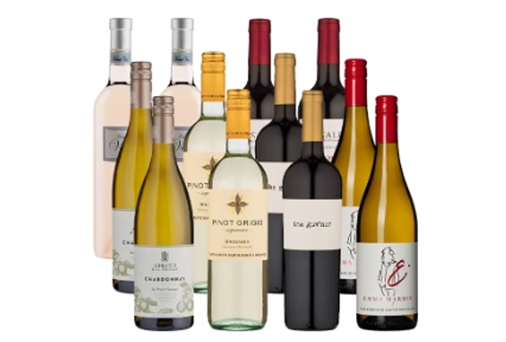 12 Bottle Mixed Wine Case Worth £100