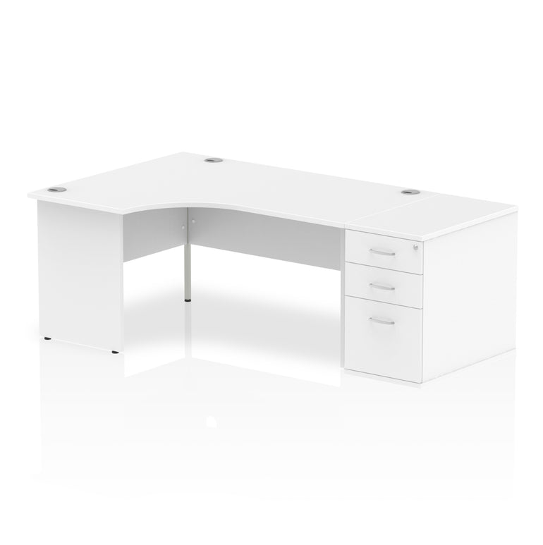 Impulse Panel End Crescent Desk Workstation
