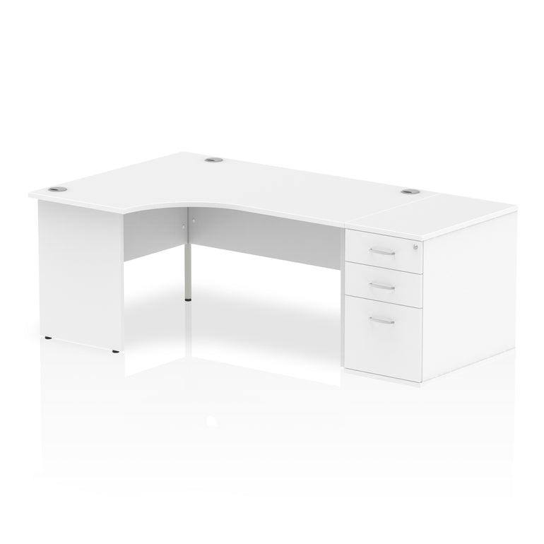 Impulse Panel End Crescent Desk Workstation