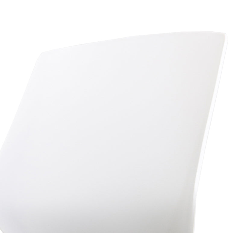Florence White Frame Fabric Seat High Stool Chair