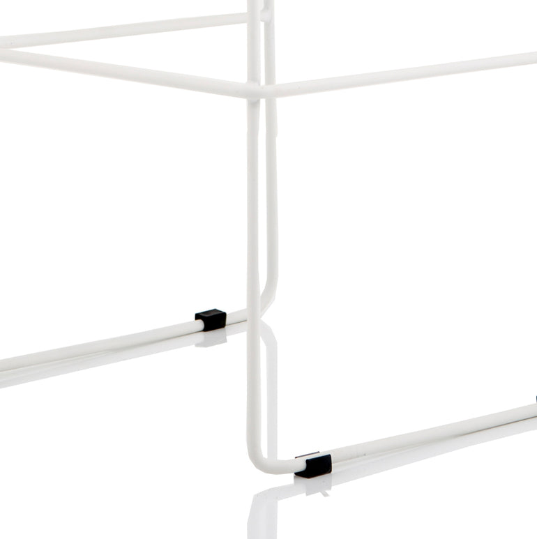 Florence White Frame Fabric Seat High Stool Chair
