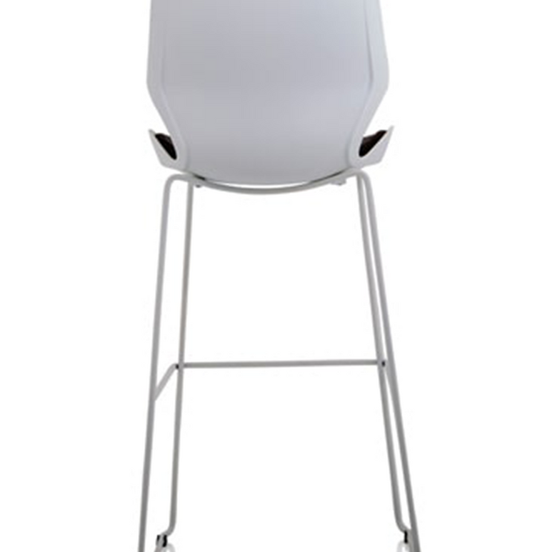 Florence White Frame Fabric Seat High Stool Chair