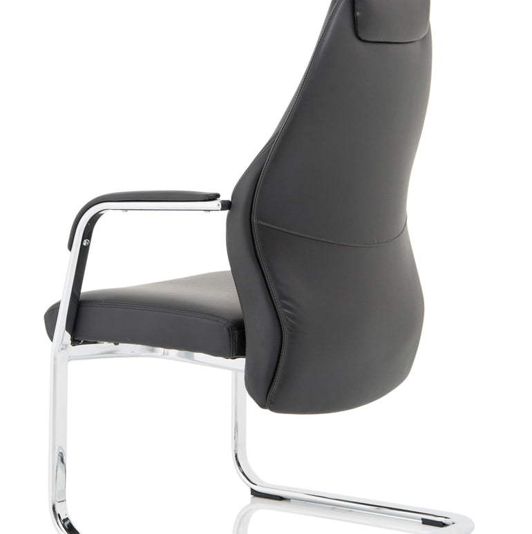 Mien High Back Leather Cantilever Visitor Office Chair