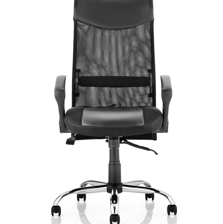 Vegas High Back Black Executive Office Chair with Arms