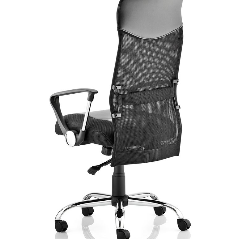 Vegas High Back Black Executive Office Chair with Arms