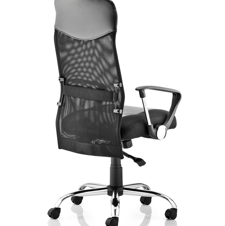 Vegas High Back Black Executive Office Chair with Arms