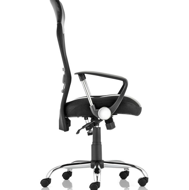 Vegas High Back Black Executive Office Chair with Arms