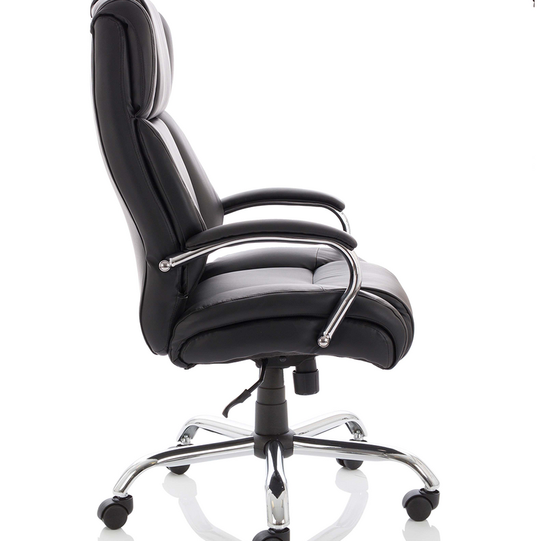 Texas High Back Heavy Duty Executive Black Leather Office Chair with Arms